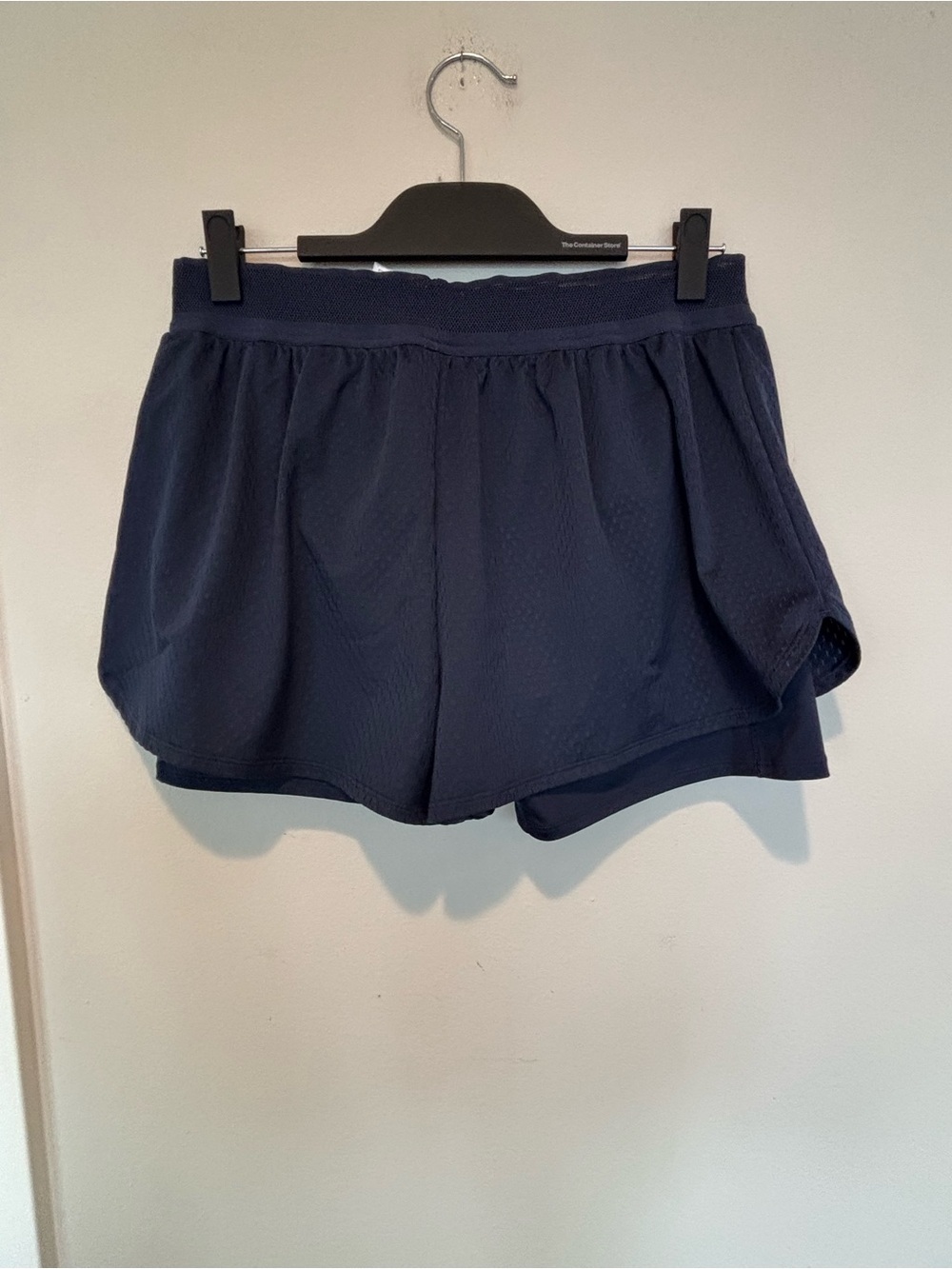 Nike Women's Navy Double-Layer Running Shorts - Picture 2 of 5